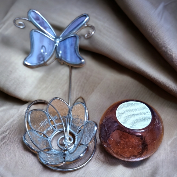 Stained Glass Butterfly Candle Holder - Picture 6 of 9